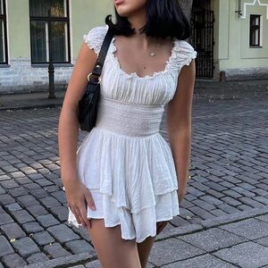 Princess Polly Love Galore White Romper